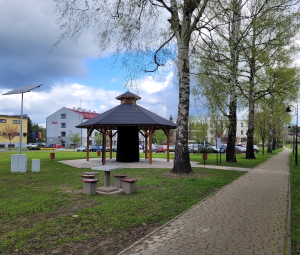 Zdjęcie przedstawiające tężnie w Zebrzydowicach