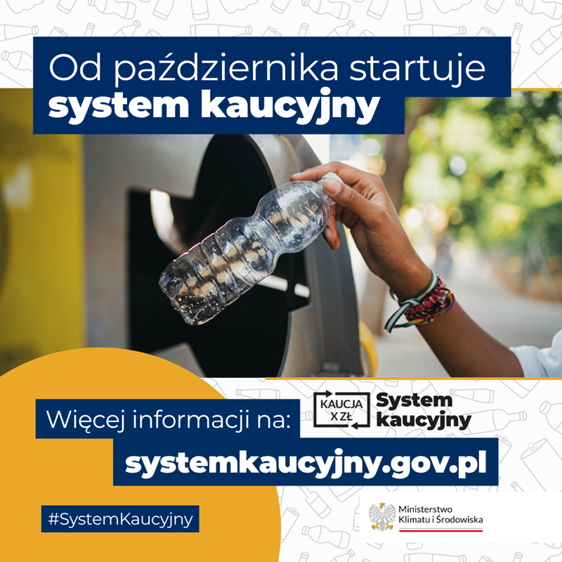 Plakat informacyjny dotyczący systemu kaucyjnego